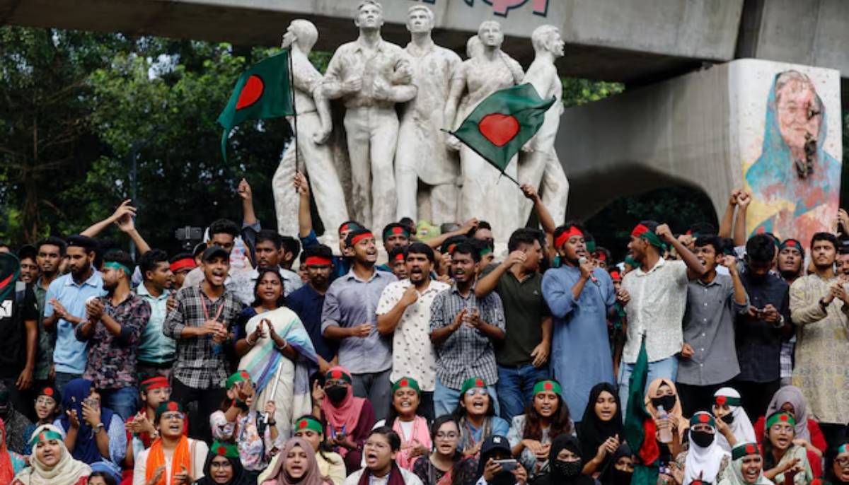 Activists gather at the University of Dhaka's Teacher Student Centre (TSC), demanding the capital punishment for Bangladeshi former PM Sheikh Hasina in Dhaka, Bangladesh on August 13, 2024.  — Reuters