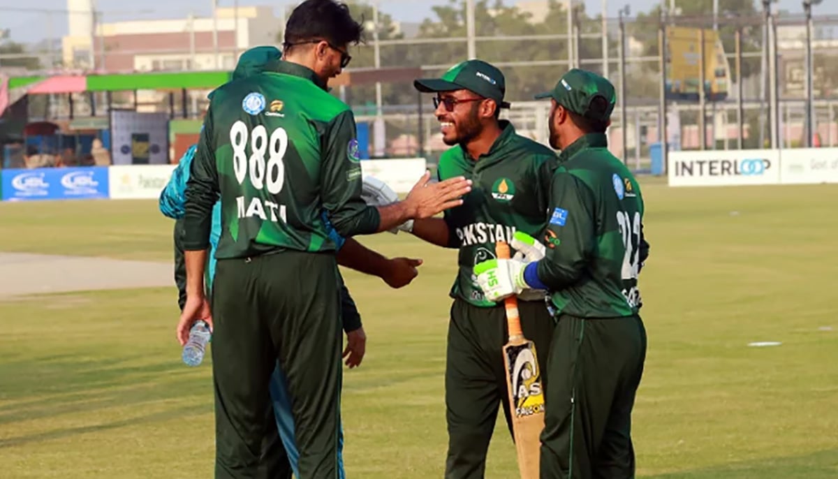 Pakistan Blind team players celebrating their win on November 27, 2024. — PBCC