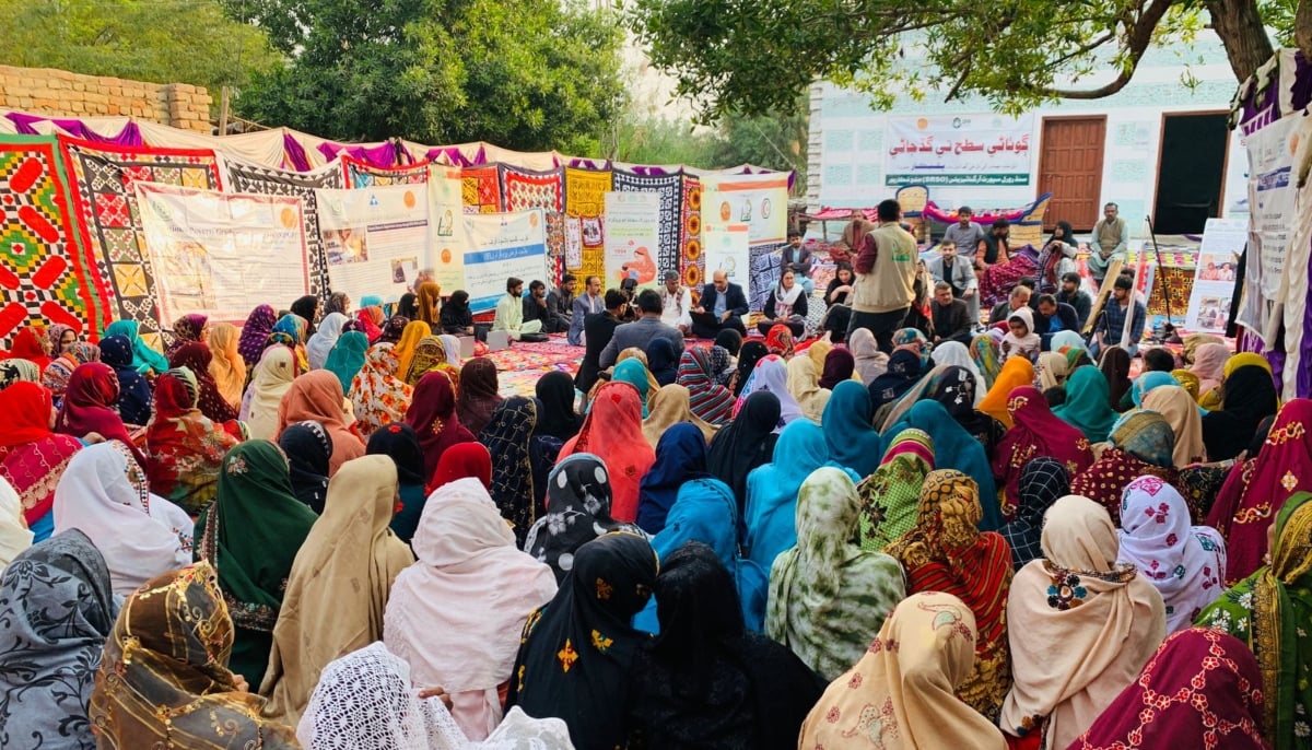 Women participate in a VO meeting in Shikarpur. — SRSO/LinkedIn