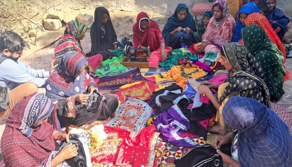 Women create clothing and handicrafts in the Thatta district. — SRSO/LinkedIn