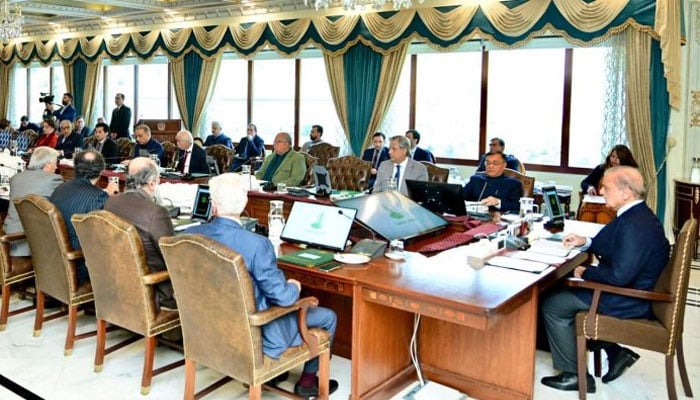 Prime Minister Muhammad Shehbaz Sharif chairs the Federal Cabinet Meeting on December 17, 2024 in Islamabad. — APP