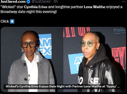 Cynthia Erivos appearance with Lena Waithe comes few days after both attended ‘Wicked’ premiere separately