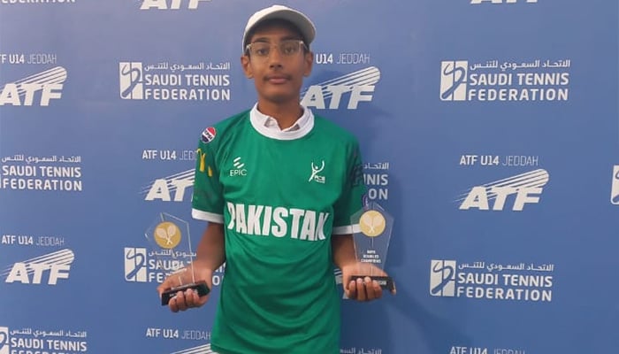 Hassan Usmani bags singles and doubles titles at ATF U14 Jeddah