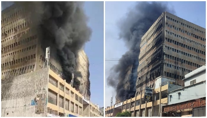 Karachi’s MA Jinnah Road building faces second blaze in over two weeks