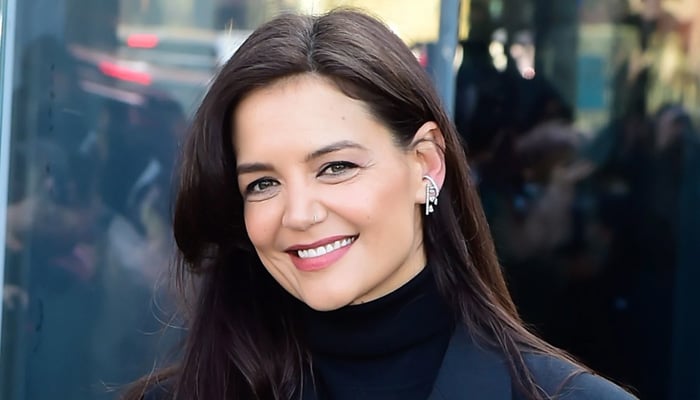 Katie Holmes appears to be in high spirits ahead of ‘Our Town’ performance