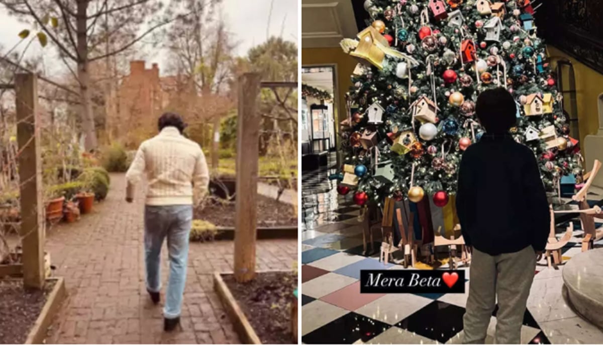 Saif Ali Khan on a walk (L) and Kareena Kapoor Khans son Taimur. — Instagram/@kareenakapoorkhan