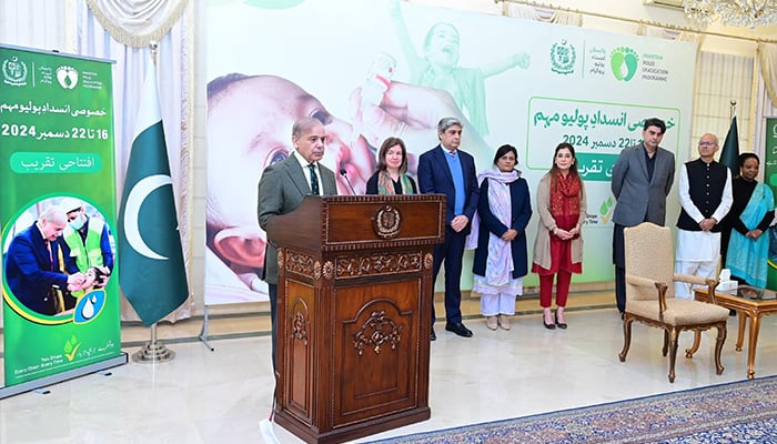 PM launches last polio campaign of 2024 as country’s tally reaches 63