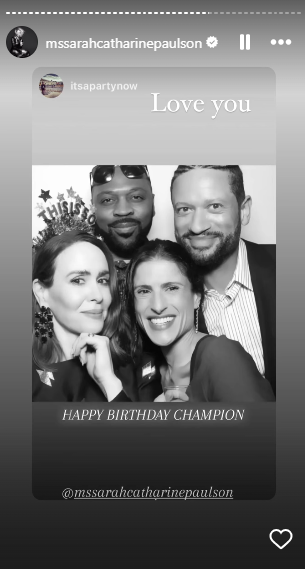 Sarah Paulson celebrates 50th birthday with star-studded bash in Los Angeles