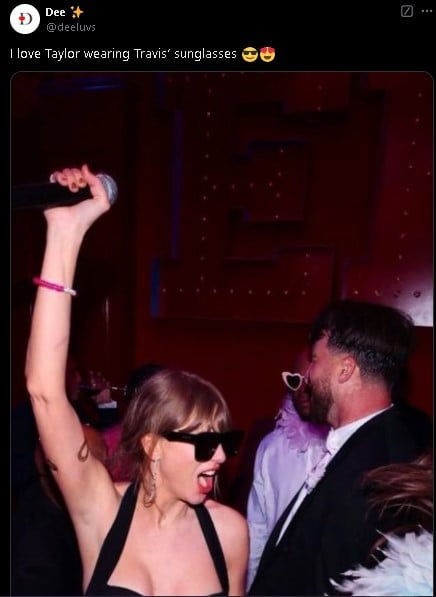 Taylor Swift steals THIS Travis Kelce accessory for Eras Tour party look