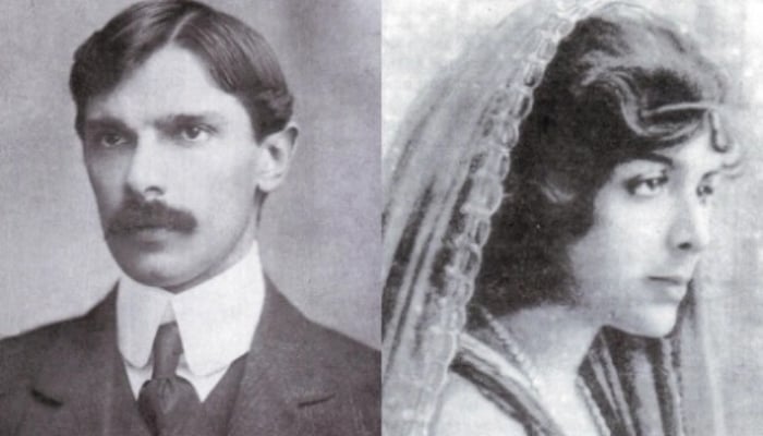 Muhammad Ali Jinnah (left) and his wife Rattanbai Jinnah. — National Archives of Pakistan