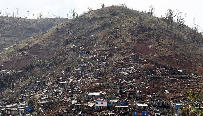 A general view of destroyed buildings, in the aftermath of Cyclone Chido, in Kaweni, Mayotte, December 20, 2024. — Reuters