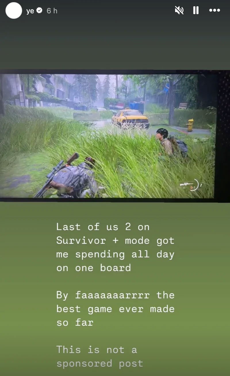 Kanye West becomes The Last of Us 2 fan